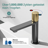 Grifo de Lavabo Glasvilla Fino-01 Monomando de Acero Inoxidable con Ahorro de Agua