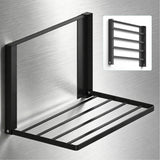 Toallero y Estante Plegable Glasvilla Folda-01 Magnético o Adhesivo sin Taladro (41 × 25 cm)