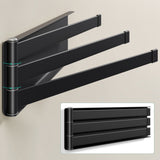 glasvilla Porta Asciugamani da Parete Portasciugamani con 3 Bracci Girevole a 180° Porta Asciugamani Adesivo da Parete per Bagno e Cucina Folda-02