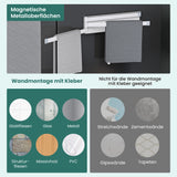 glasvolla Handtuchhalter ohne Bohren, 180° schwenkbar mit 3 Armen, Handtuchstange selbstklebend oder magnetisch, Badetuchhalter für Bad und Küche Folda-02