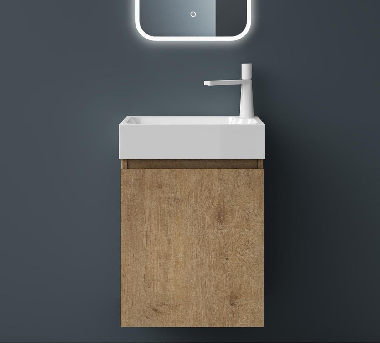 glasvilla Badmöbelset Badezimmermöbel bestehend aus Waschbecken Weiß und Waschbeckenunterschrank BTH: 46x26x63cm Pisa02