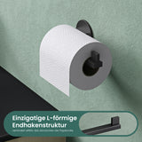 glasvilla Porta Carta Igienica in Acciaio Inossidabile 304, Portarotolo Carta Igienica Moderna per Bagno e Toilette, Lino-02+03+04