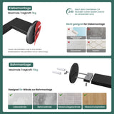 glasvilla Porta Carta Igienica in Acciaio Inossidabile 304, Portarotolo Carta Igienica Moderna per Bagno e Toilette, Lino-02+03+04