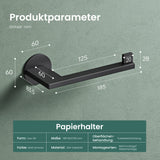 glasvilla Porta Carta Igienica in Acciaio Inossidabile 304, Portarotolo Carta Igienica Moderna per Bagno e Toilette, Lino-02+03+04