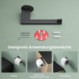 glasvilla Porta Carta Igienica in Acciaio Inossidabile 304, Portarotolo Carta Igienica Moderna per Bagno e Toilette, Lino-02+03+04