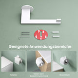 glasvilla Porta Carta Igienica in Acciaio Inossidabile 304, Portarotolo Carta Igienica Moderna per Bagno e Toilette, Lino-02+03+04