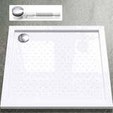 glasvilla Receveur de Douche Bac à Douche Antidérapant en Acrylique Carré de Haute Qualité Lucia
