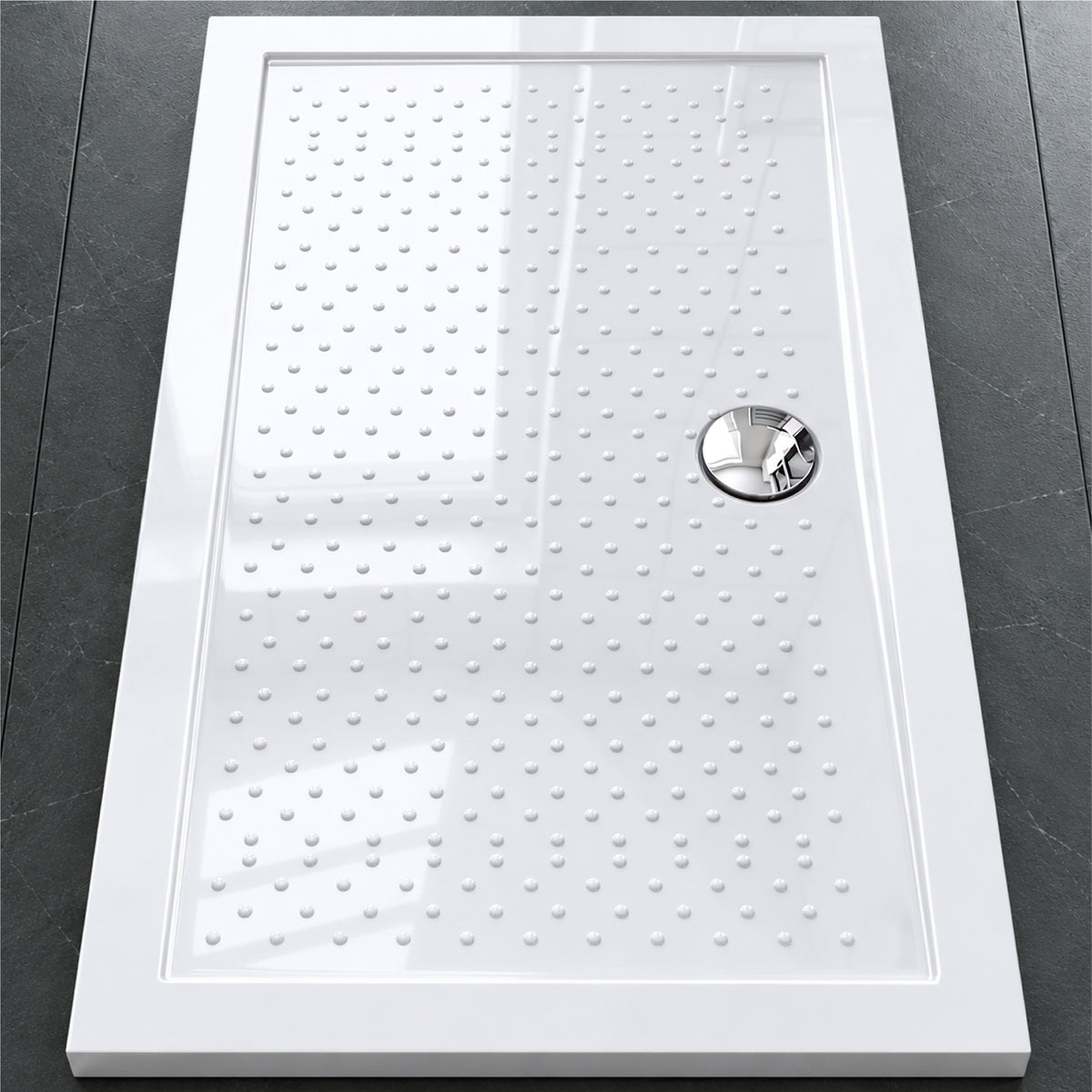 glasvilla Receveur de Douche Bac à Douche Antidérapant en Acrylique de Haute Qualité Rectangulaire 70-140 cm Lucia