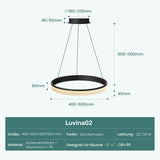 glasvilla Pendelleuchte Esstisch, LED Hängelampe, stufenlos dimmbar 3000K–6000K, höhenverstellbare Esstischlampe mit Fernbedienung & Wandschalter Luvina02