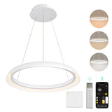 glasvilla Lampadario Sospensione, Lampada 3000-6000K con Filo 110 CM, Altezza Regolabile, Lampada da Soffitto a Sospensione per Camera da Letto, Cucina e Soggiorno, Luvina04