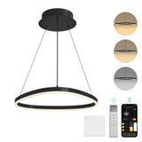 glasvilla Pendelleuchte 50cm LED Hängelampe Dynamisches Wellendesign 3000K/4000K/6000K Verstellbares Kabel 16W Hängeleuchte für Esszimmer Wohnzimmer Schlafzimmer