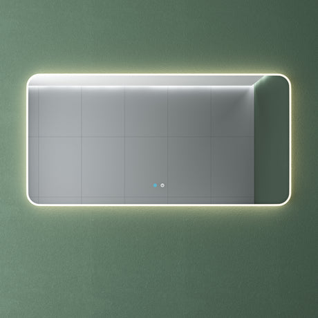 glasvilla Specchio da Bagno Appeso Specchio a LED con Interruttore Touch Specchio da Parete per Il Trucco Anti-Appannamento