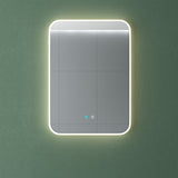 glasvilla Miroir Mural de Salle de Bain Miroir de Salle de Bain LED avec Interrupteur Tactile Antibuée Couche Antibuée