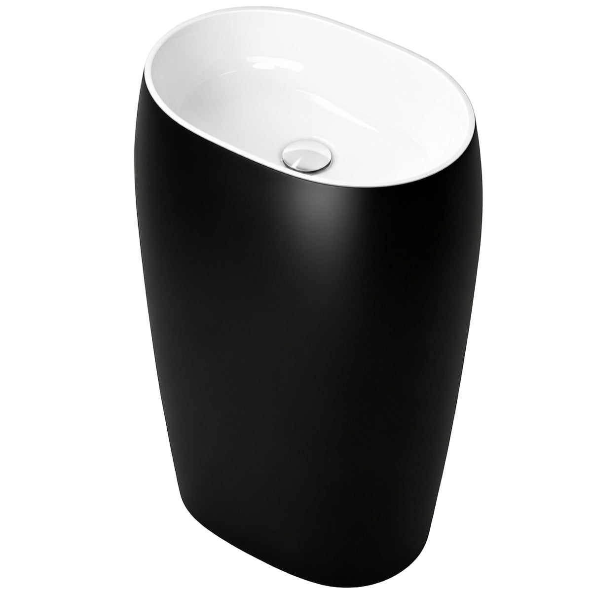 Lavabo sur pied Glasvilla Design Col32 en matériau minéral moulé, lavabo, lavabo sur pied