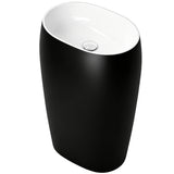 Lavabo sur pied Glasvilla Design Col32 en matériau minéral moulé, lavabo, lavabo sur pied