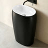 Lavabo sur pied Glasvilla Design Col32 en matériau minéral moulé, lavabo, lavabo sur pied