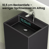 Lavabo sur pied Glasvilla Design Col34 en fonte minérale