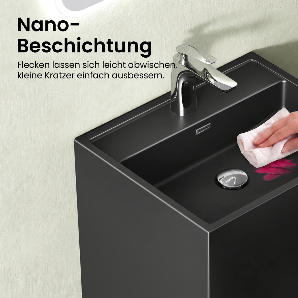 Lavabo sur pied Glasvilla Design Col34 en fonte minérale