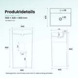 Lavabo sur pied Glasvilla Design Col34 en fonte minérale