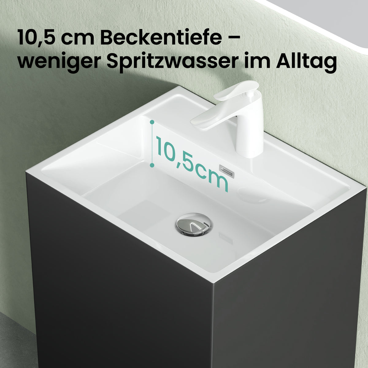 Lavabo sur pied Glasvilla Design Col34 en fonte minérale