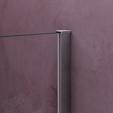 glasvilla Walk-In Duschwand für Dusche Duschabtrennung 8mm Klarglas ESG-Sicherheitsglas mit Nano Rechteckiger Stabilisator Bremen01K-Plus