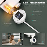glasvilla Badheizkörper,mit Heizstab Badheizung,Handtuchheizkörper mit Seitenanschluss, Handtuchwärmer mit Heizstab 600W/900W, App-Steuerung, Thermostat und Timerfunktion,‎FN con Heizstab-03
