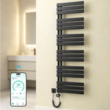 glasvilla Badheizkörper,mit Heizstab Badheizung,Handtuchheizkörper mit Seitenanschluss, Handtuchwärmer mit Heizstab 600W/900W, App-Steuerung, Thermostat und Timerfunktion,‎FN con Heizstab-03