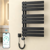 glasvilla Badheizkörper,mit Heizstab Badheizung,Handtuchheizkörper mit Seitenanschluss, Handtuchwärmer mit Heizstab 600W/900W, App-Steuerung, Thermostat und Timerfunktion,‎FN con Heizstab-03