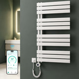 glasvilla Badheizkörper,mit Heizstab Badheizung,Handtuchheizkörper mit Seitenanschluss, Handtuchwärmer mit Heizstab 600W/900W, App-Steuerung, Thermostat und Timerfunktion,‎FN con Heizstab-03