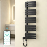 glasvilla Badheizkörper,mit Heizstab Badheizung,Handtuchheizkörper mit Seitenanschluss, Handtuchwärmer mit Heizstab 600W/900W, App-Steuerung, Thermostat und Timerfunktion,‎FN con Heizstab-03