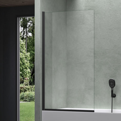 glasvilla Duschwand für Badewanne Badewannenwand Sicherheitsglas mit NANO-Versiegelung Badewannentrennwand Badewannenaufsatz 80x140cm Cortona201