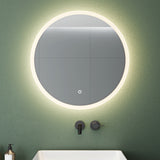 glasvilla Specchio da Bagno Appeso Specchio a LED Rotondo Specchio da Parete con Strato Anti-Appannamento e Interruttore a Sfioramento LED-Spiegel 05