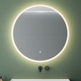 glasvilla Specchio da Bagno Appeso Specchio a LED Rotondo Specchio da Parete con Strato Anti-Appannamento e Interruttore a Sfioramento LED-Spiegel 05