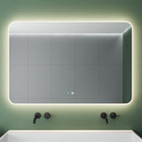 glasvilla Miroir Mural de Salle de Bain Miroir de Salle de Bain LED avec Interrupteur Tactile Antibuée Couche Antibuée