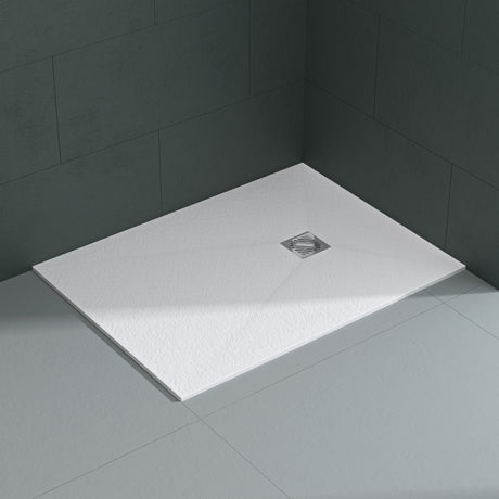 glasvilla Duschwanne Duschtasse aus Mineralguss Mineralgusswan DIN-Anschlüsse Geoma09