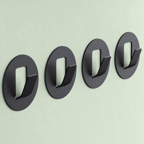 glasvilla  Kleiderhaken 4 Stück Wandgarderobe Wandhaken aus Aluminiumlegierung Garderobenleiste Garderobenhaken  Stalo-16