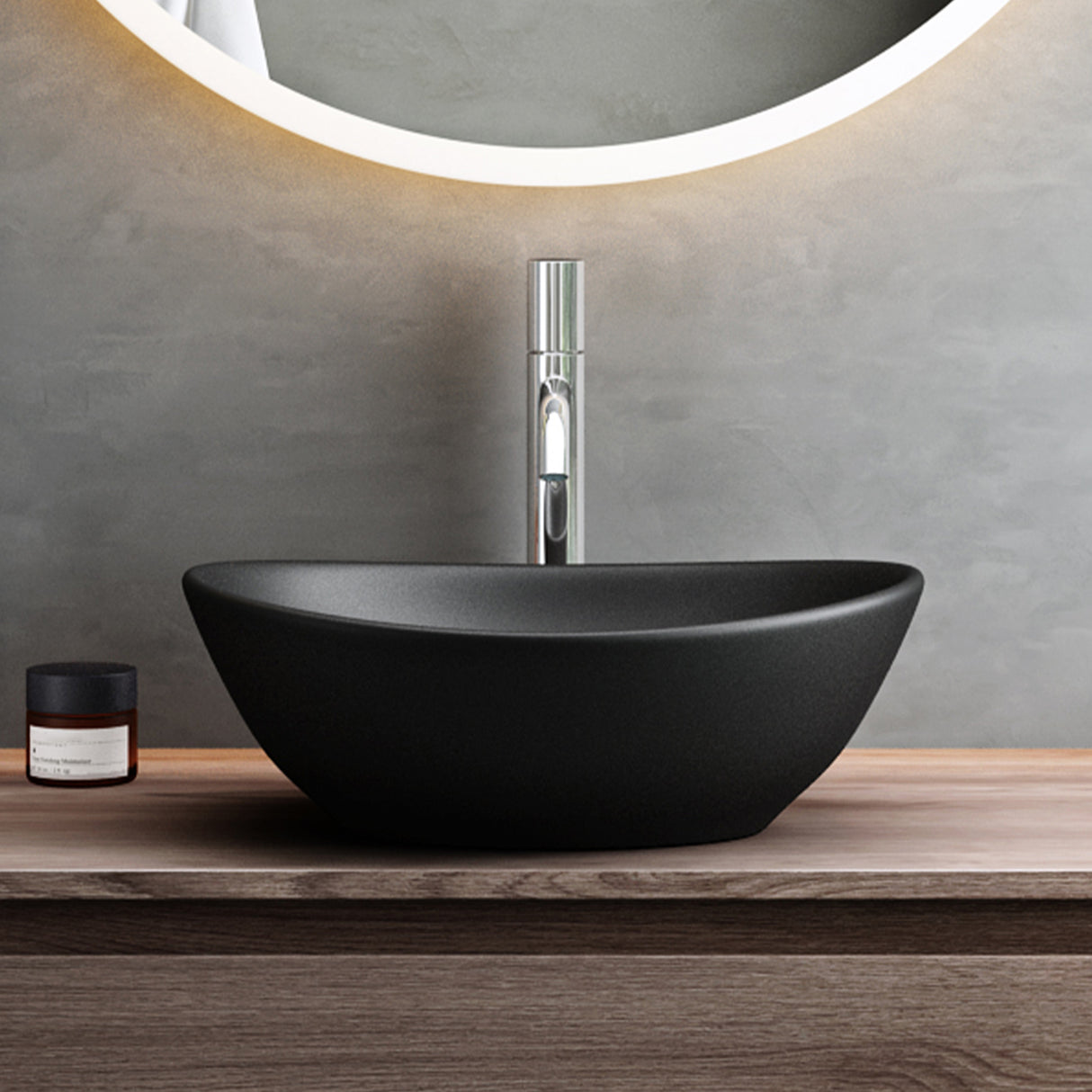 glasvilla Lavabo da Appoggio in Ceramica Lavandino Bagno da Appoggio Nano Rivestimenti Inclusi Brüssel205
