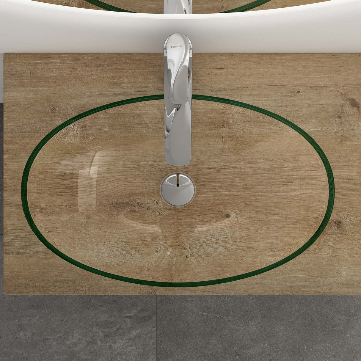 glasvilla Lavabo da Appoggio in Vetro Lavandino Bagno da Appoggio in Vetro Ovale