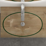 glasvilla Lavabo da Appoggio in Vetro Lavandino Bagno da Appoggio in Vetro Ovale