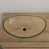 glasvilla Lavabo da Appoggio in Vetro Lavandino Bagno da Appoggio in Vetro Ovale