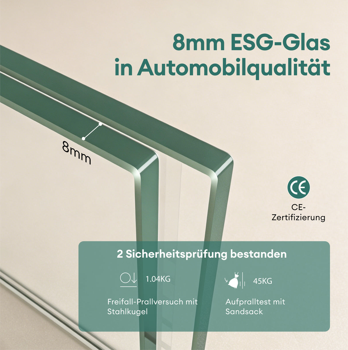 glasvilla Porta Scorrevole in Vetro Temperato 8mm, Binario e Maniglia in Lega di Alluminio per Bagno Cucina Studio Ufficio, Muranino-001