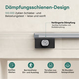 glasvilla Porta Scorrevole in Vetro Temperato 8mm, Binario e Maniglia in Lega di Alluminio per Bagno Cucina Studio Ufficio, Muranino-001