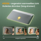 glasvilla Miroir Mural de Salle de Bain Miroir de Salle de Bain LED avec Interrupteur Tactile Antibuée Couche Antibuée
