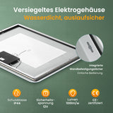 glasvilla Miroir Mural de Salle de Bain Miroir de Salle de Bain LED avec Interrupteur Tactile Antibuée Couche Antibuée