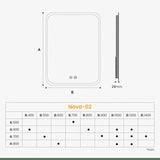 glasvilla Miroir Mural de Salle de Bain Miroir de Salle de Bain LED avec Interrupteur Tactile Antibuée Couche Antibuée