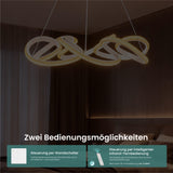 glasvilla Pendelleuchte Esstisch, 52cm LED Moderne Hängelampe Weiß, stufenlos dimmbar 3000K–6400K, höhenverstellbare Design 67W Esstischlampe mit Fernbedienung & Wandschalter, Alivetta25040