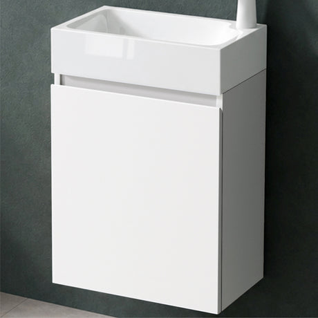 glasvilla Badmöbelset Badezimmermöbel bestehend aus Waschbecken Weiß und Waschbeckenunterschrank BTH: 46x26x63cm Pisa02
