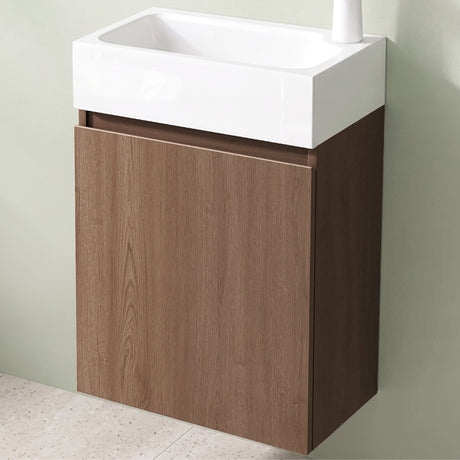 glasvilla Badmöbelset Badezimmermöbel bestehend aus Waschbecken Weiß und Waschbeckenunterschrank BTH: 46x26x63cm Pisa02