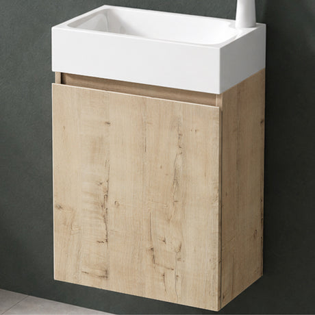 glasvilla Badmöbelset Badezimmermöbel bestehend aus Waschbecken Weiß und Waschbeckenunterschrank BTH: 46x26x63cm Pisa02