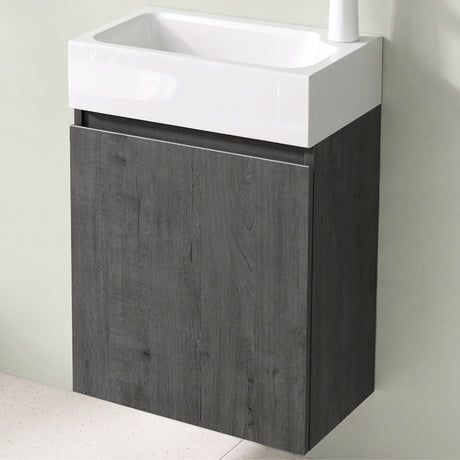 glasvilla Badmöbelset Badezimmermöbel bestehend aus Waschbecken Weiß und Waschbeckenunterschrank BTH: 46x26x63cm Pisa02
